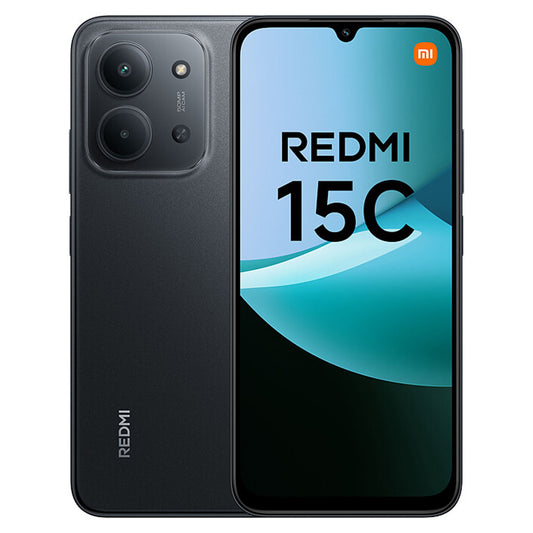 Redmi 15C smartphone showing back and front views on a white background